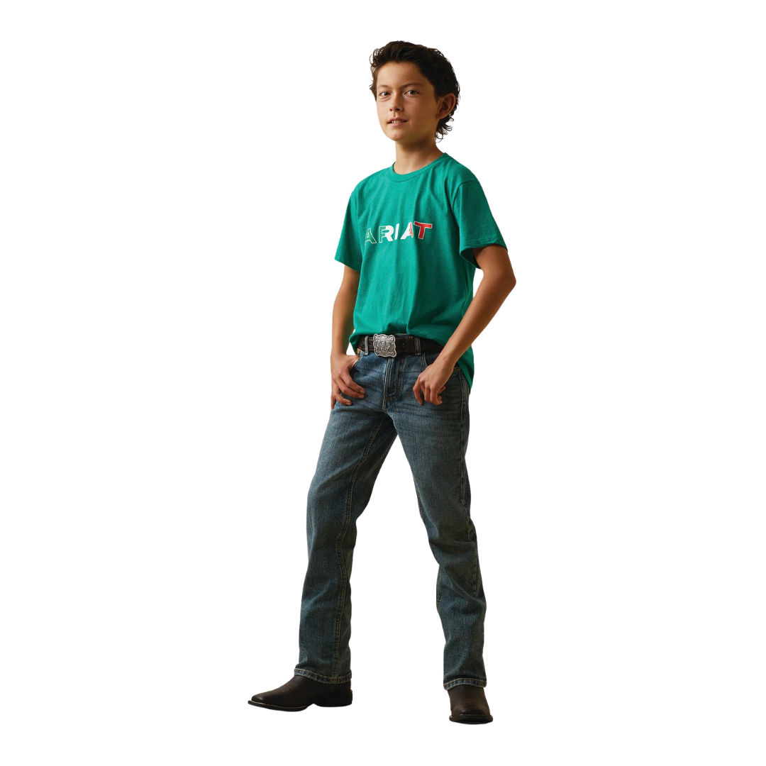 Ariat Youth Boy's Viva Mexico Green Shirt