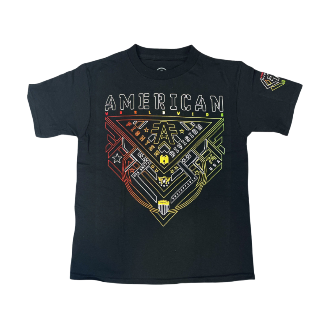 American Fighter Youth Boy's Alberta Crew Neck Black Tee Shirt