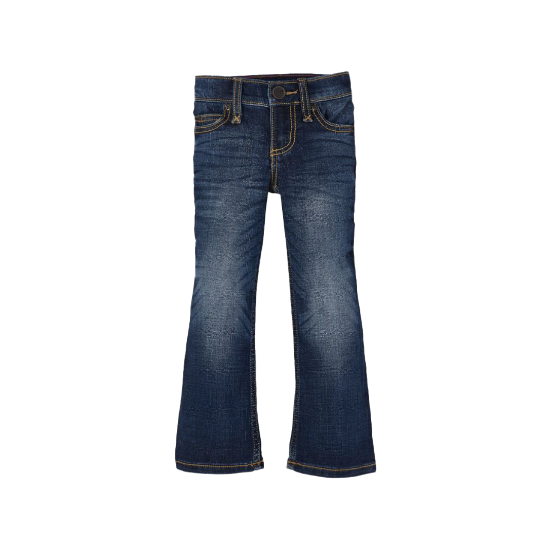 Wrangler Youth Girl's Patch Boot Cut Blue Jeans