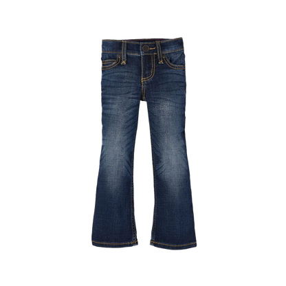 Wrangler Youth Girl's Patch Boot Cut Blue Jeans
