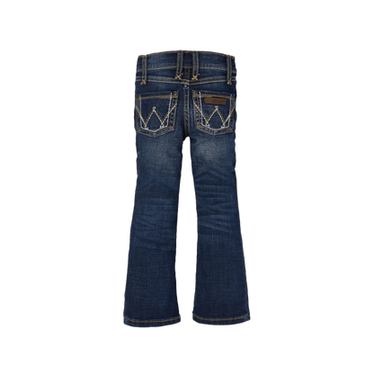 Wrangler Youth Girl's Patch Boot Cut Blue Jeans