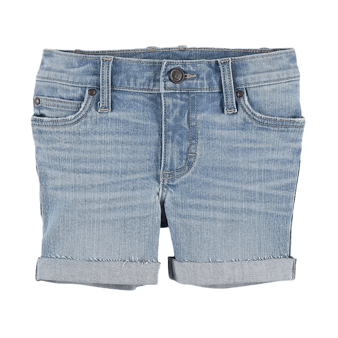 Wrangler Youth Girl's Easy Devon Cuffed Blue Shorts