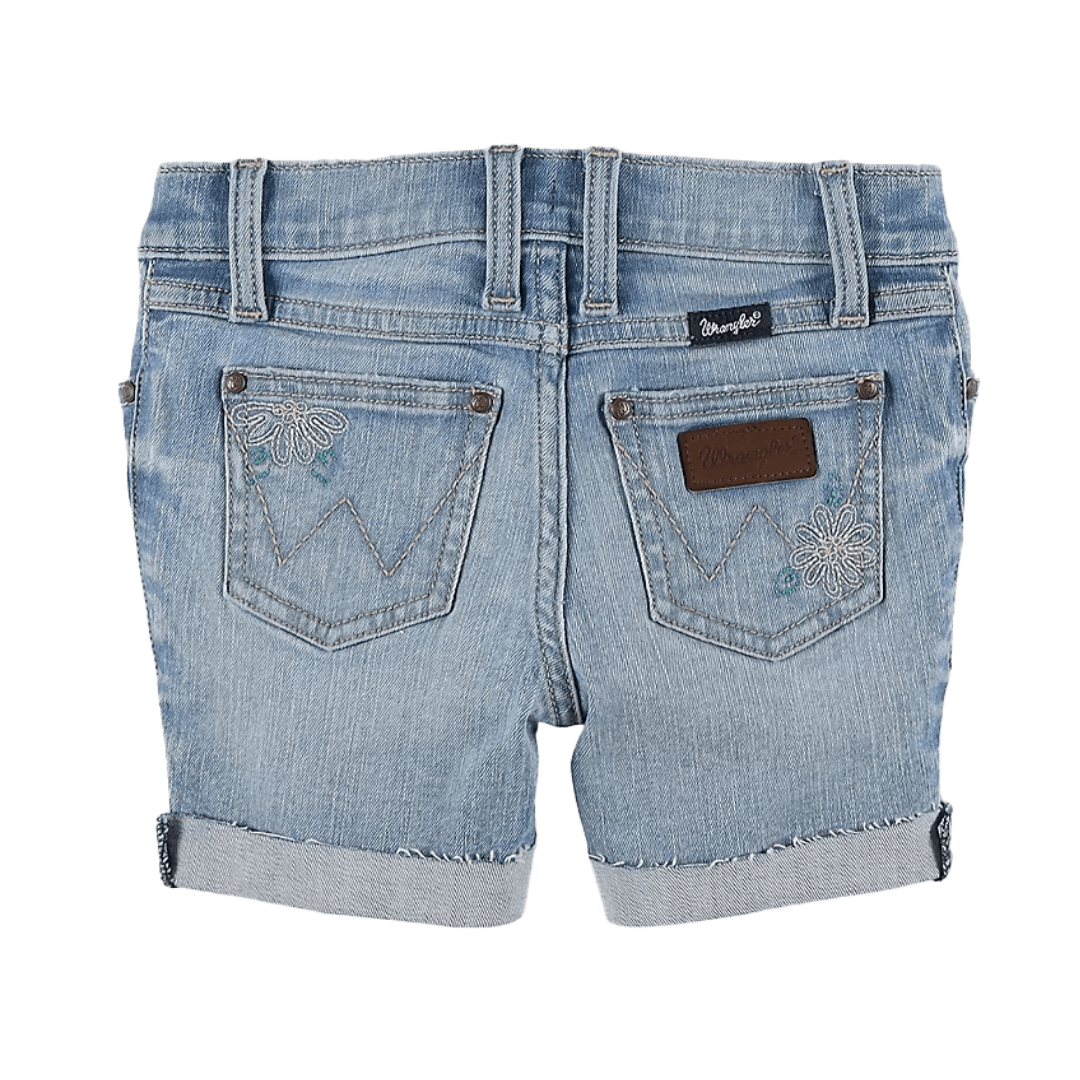 Wrangler Youth Girl's Easy Devon Cuffed Blue Shorts