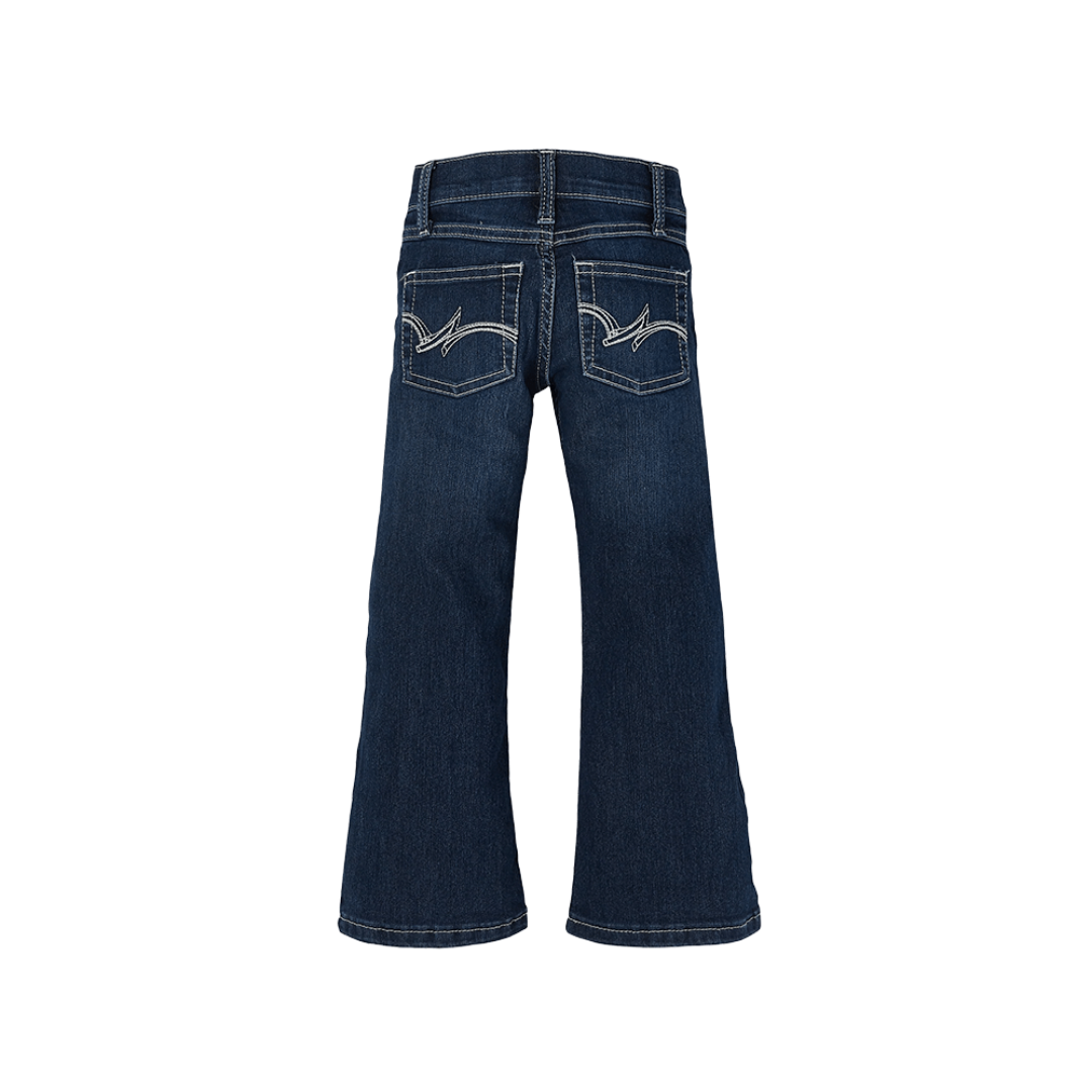 Wrangler Youth Girl's Boot Cut Embroidered Blue Jeans