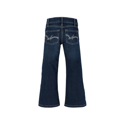Wrangler Youth Girl's Boot Cut Embroidered Blue Jeans
