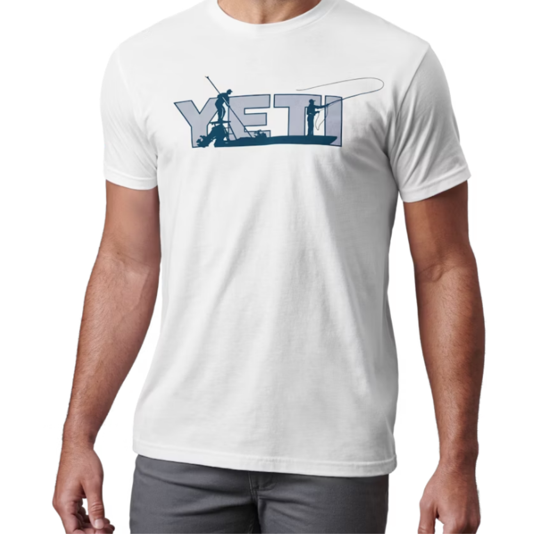 Yeti Men's Skiff Short Sleeve White T-Shirt