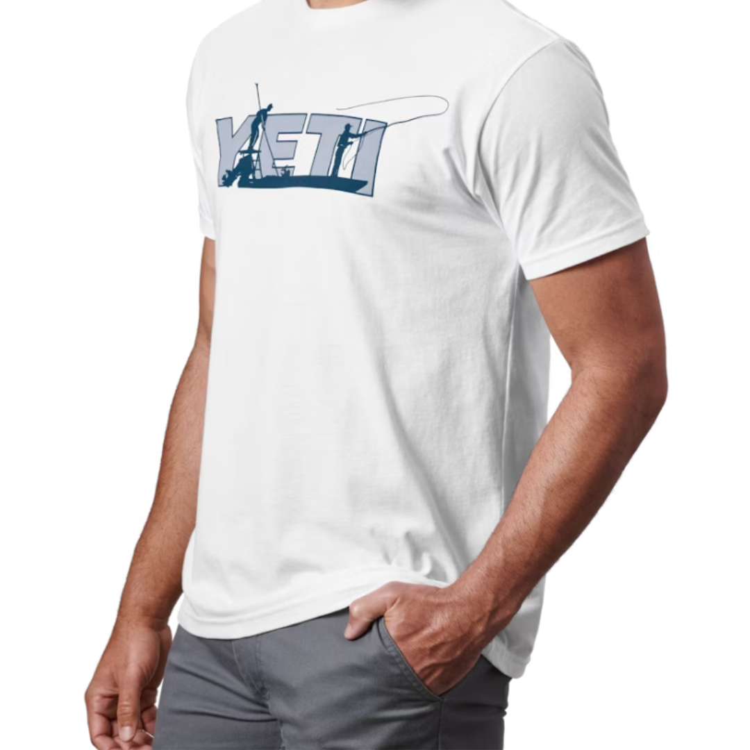 Yeti Men's Skiff Short Sleeve White T-Shirt