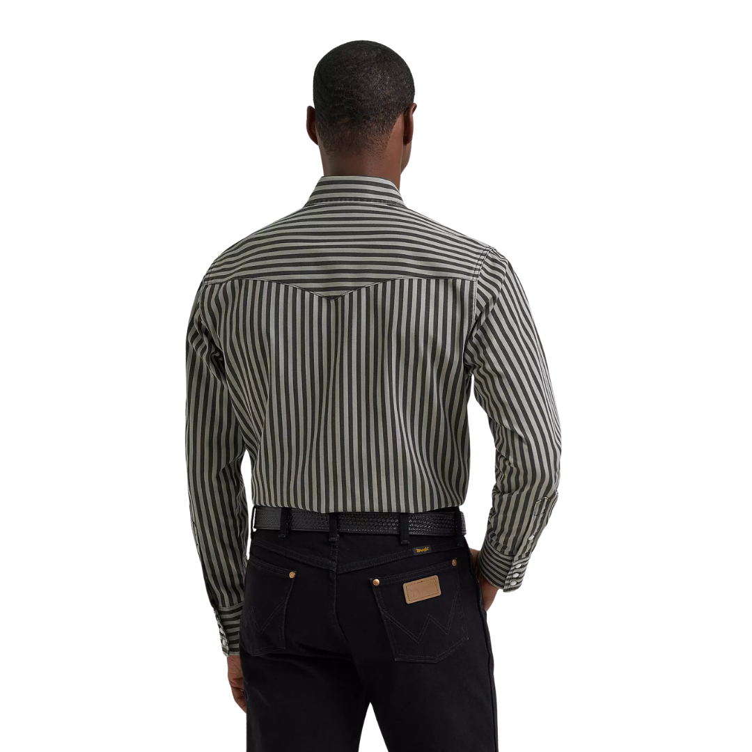 Wrangler Men's Vintage Brushpopper Black Shirt