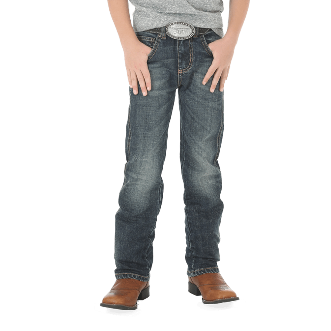Wrangler Youth Boy's Retro Slim Straight Dark Wash Jeans