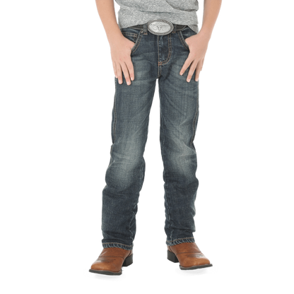 Wrangler Youth Boy's Retro Slim Straight Dark Wash Jeans
