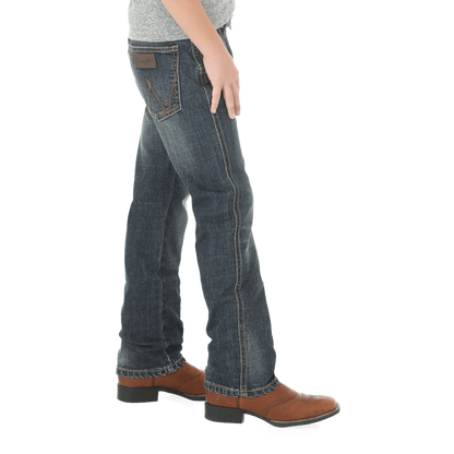 Wrangler Youth Boy's Retro Slim Straight Dark Wash Jeans