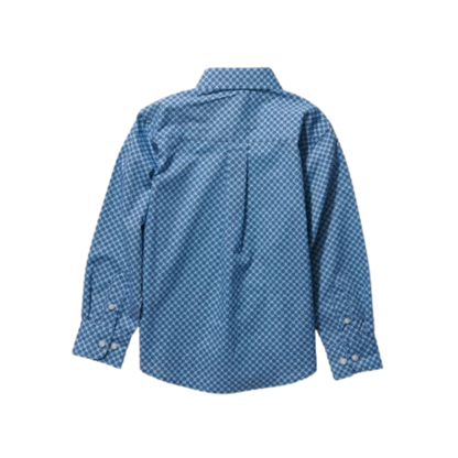 Wrangler Youth Boy's Geo Western Navy Shirt