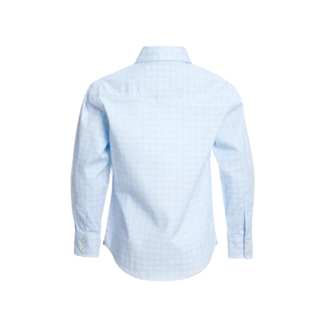 Wrangler Youth Boy's 20X Geo Light Blue Shirt