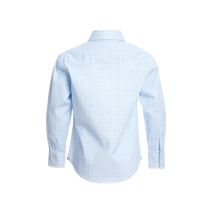 Wrangler Youth Boy's 20X Geo Light Blue Shirt