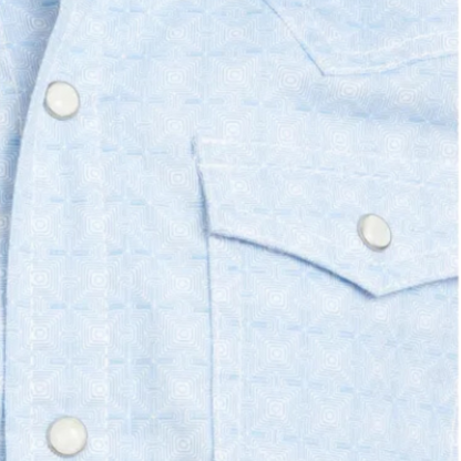 Wrangler Youth Boy's 20X Geo Light Blue Shirt