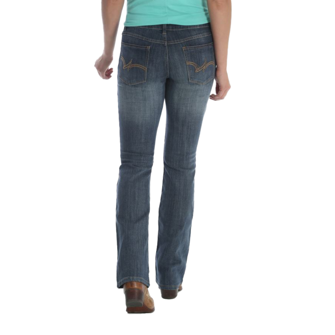 Wrangler Women's Mid Rise Boot Cut Black Jeans