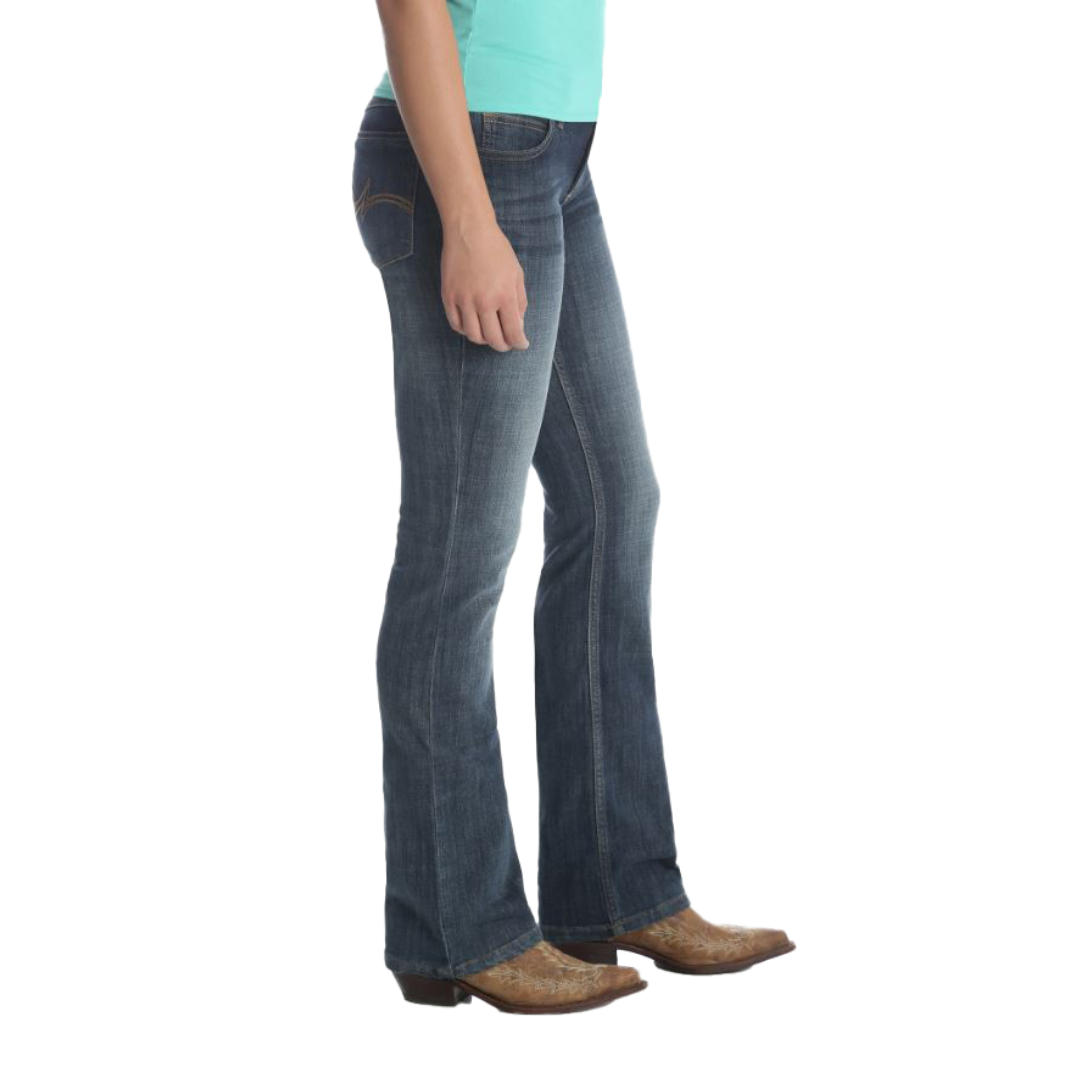 Wrangler Women's Mid Rise Boot Cut Black Jeans