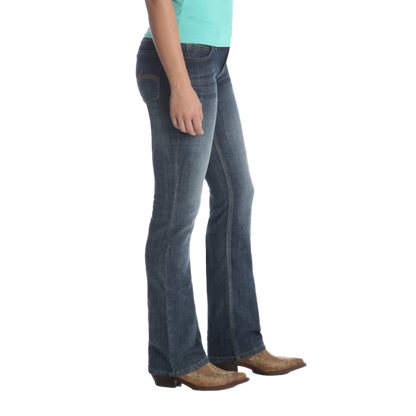 Wrangler Women's Mid Rise Boot Cut Black Jeans