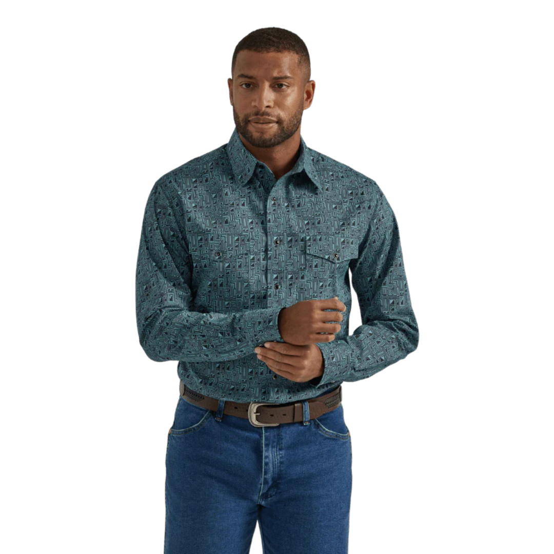 Wrangler Men's Turquoise Silver Edition Shirt