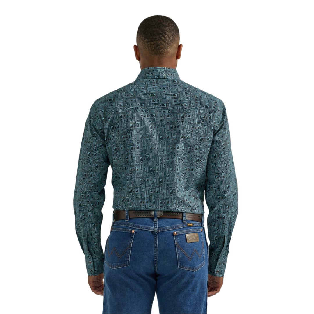 Wrangler Men's Turquoise Silver Edition Shirt