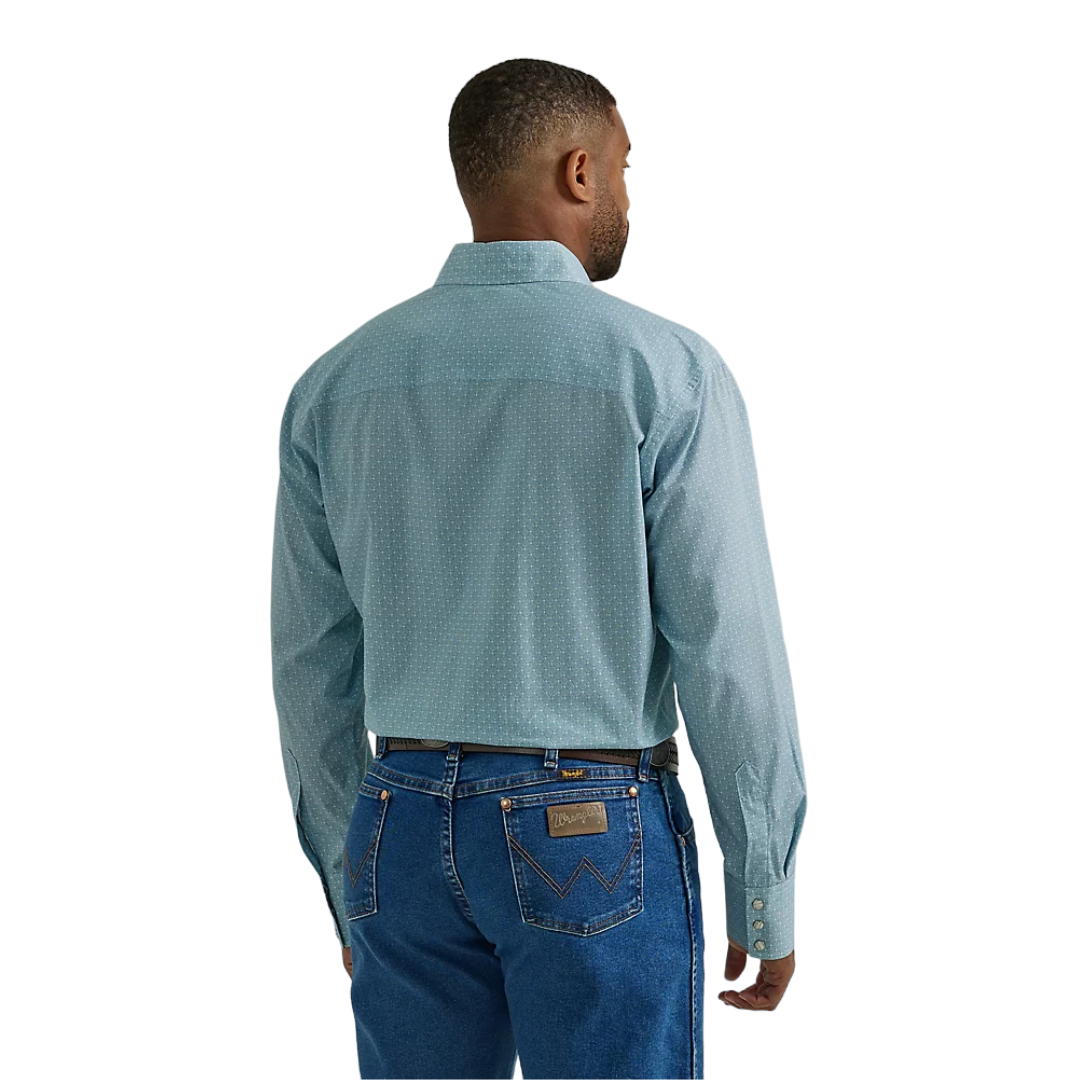 Wrangler Men's Turquoise Chain George Strait Shirt