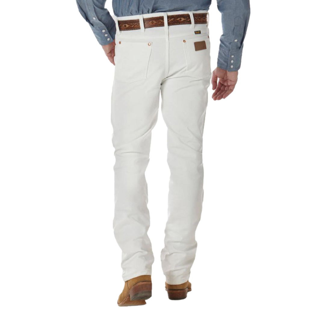 Wrangler Men's Slim Fit Cowboy Cut White Jeans