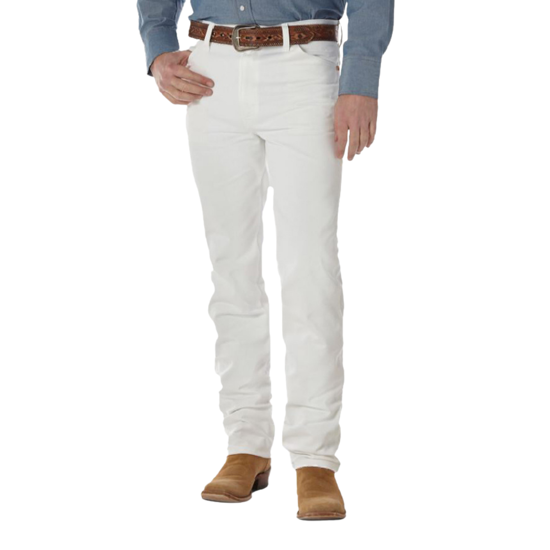 Wrangler Men's Slim Fit Cowboy Cut White Jeans
