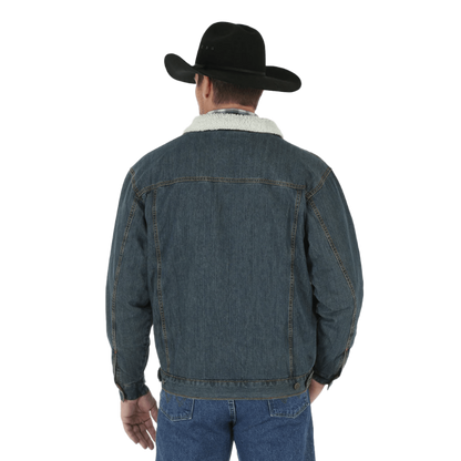 Wrangler Men's Rustic Blue Sherpa Lined Jacket