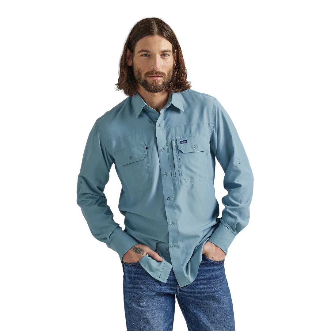 Wrangler Men's Performance Sky Blue Shirt