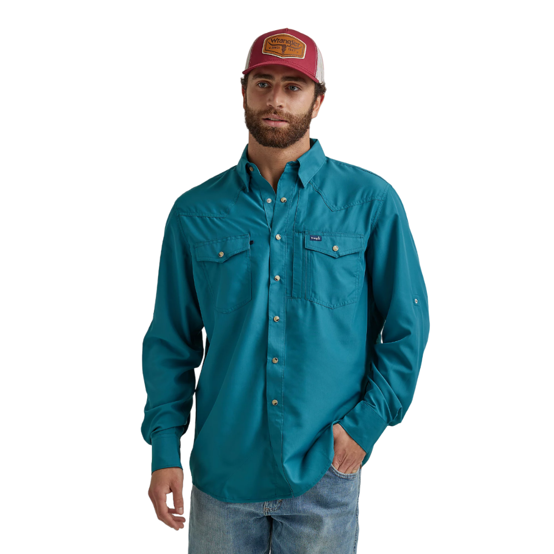 Wrangler Men's Performance Deep Teal Shirt