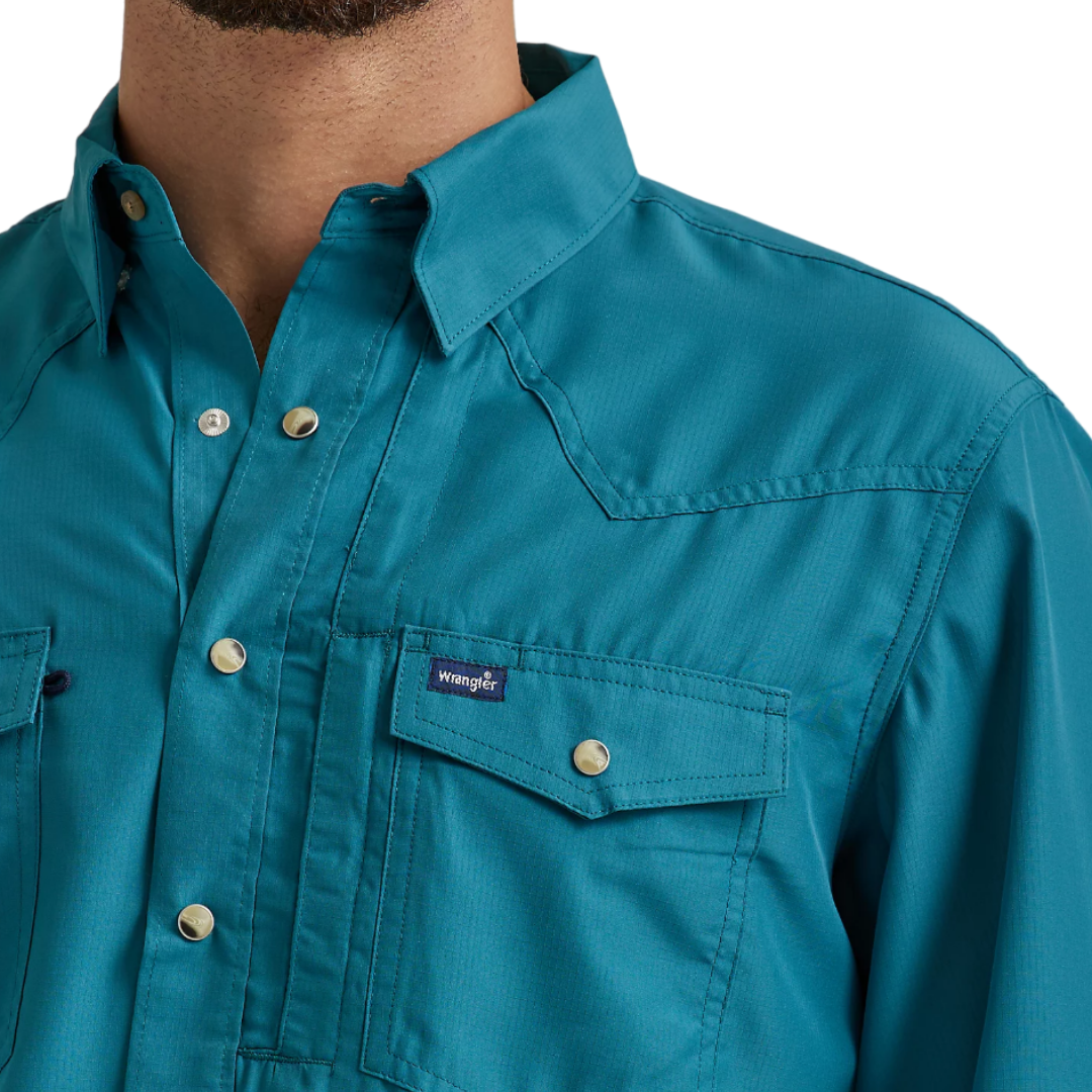 Wrangler Men's Performance Deep Teal Shirt