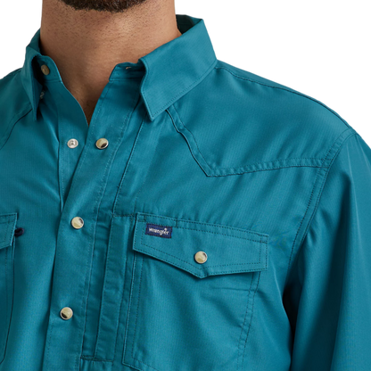 Wrangler Men's Performance Deep Teal Shirt
