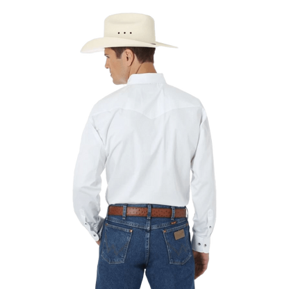 Wrangler Men's Painted Desert Basic Western White Shirt - Big & Tall