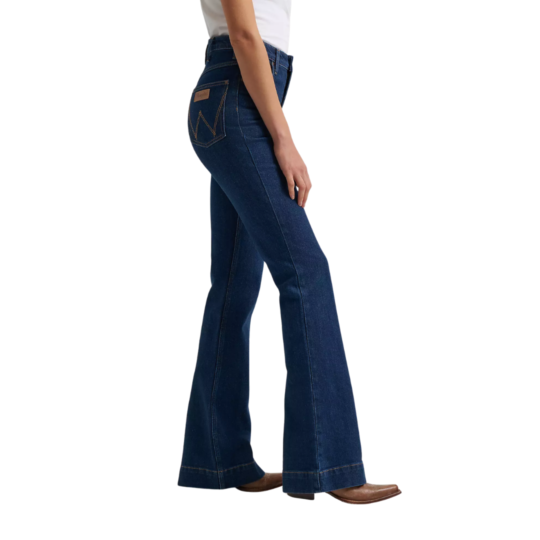 Wrangler Women's Bell Trouser High Rise Denim Jeans