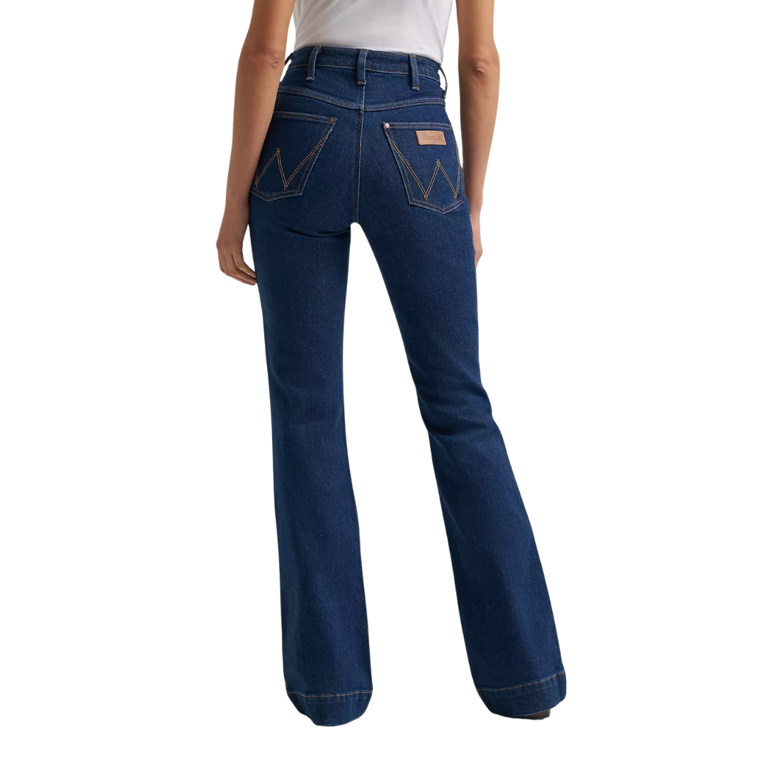 Wrangler Women's Bell Trouser High Rise Denim Jeans