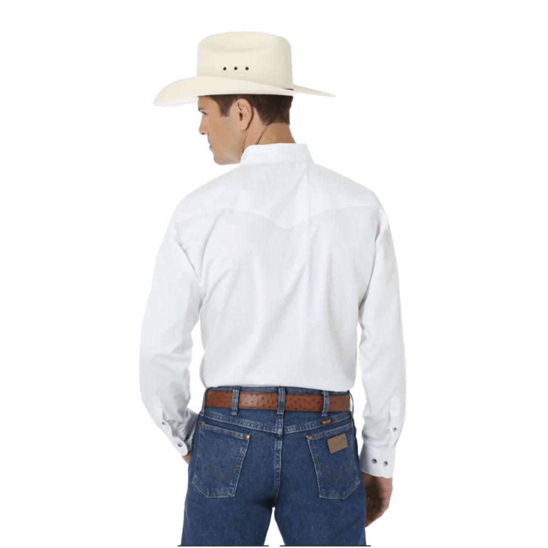 Wrangler Men's Painted Desert Basic Western White Shirt