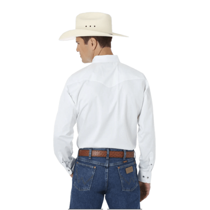 Wrangler Men's Painted Desert Basic Western White Shirt