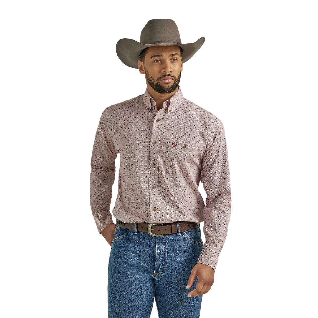Wrangler Men's George Strait Pocket Red Shirt