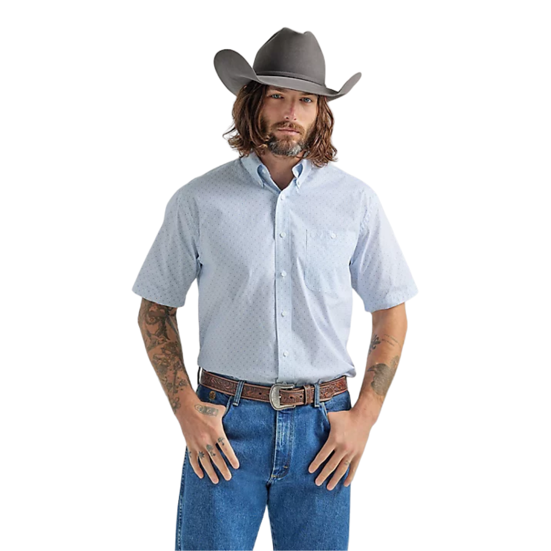 Wrangler Men's George Strait Baby Blue Shirt