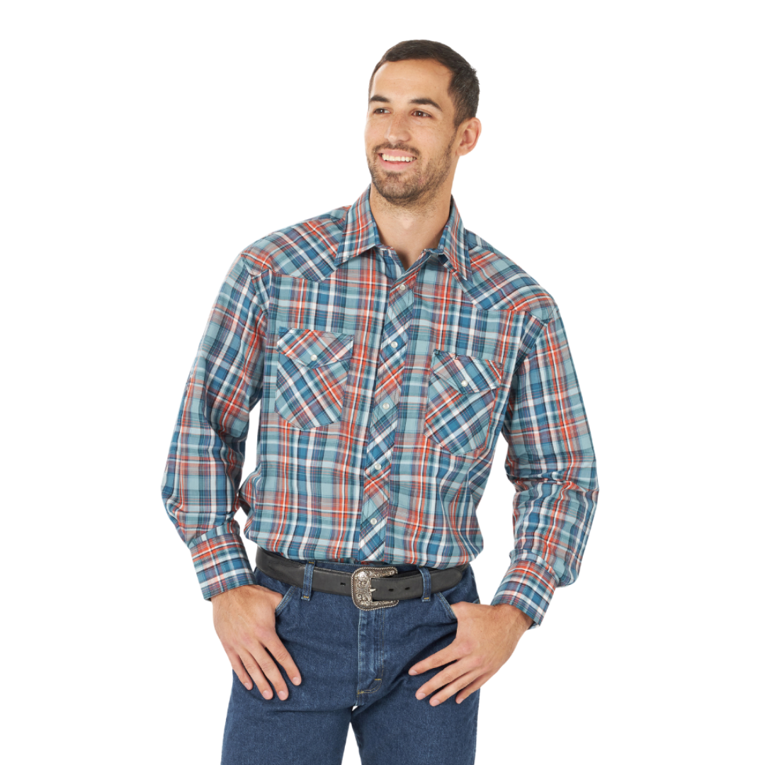 Wrangler Men's Dress Western Basic Multicolor Shirt