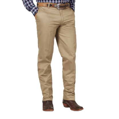 Wrangler Men's Casual Relaxed Fit Flat Front Khaki Pants