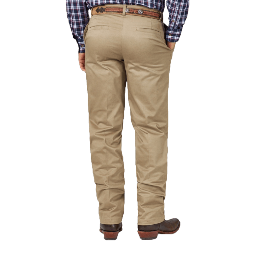 Wrangler Men's Casual Relaxed Fit Flat Front Khaki Pants