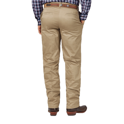 Wrangler Men's Casual Relaxed Fit Flat Front Khaki Pants