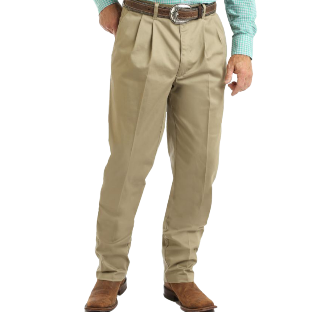 Wrangler Men's Casual Pleated Front Relaxed Fit In Black Pants