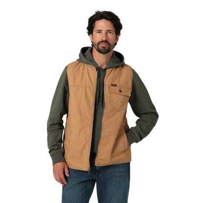 Wrangler Men's Brown Quilt Lined Rancher Tobacco Vest