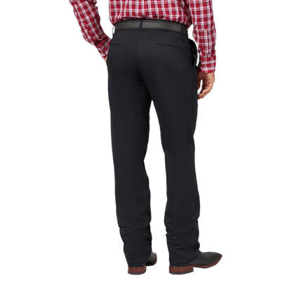 Wrangler Men's Black Pleated Fit Wrinkle Resistant Casual Pants