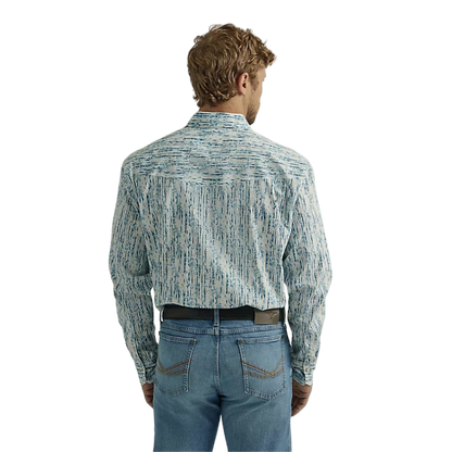 Wrangler Men's 20x Competition Advanced Comfort In Rainy Blue Shirt