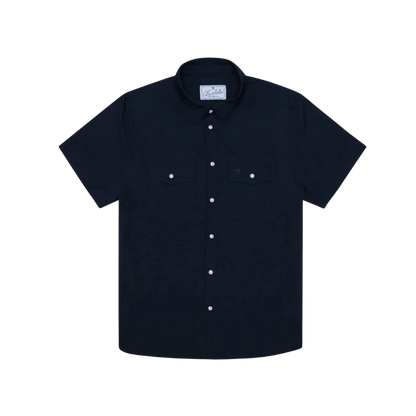 Burlebo Men's Performance Western Navy Shirt
