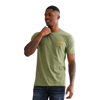 Wrangler Men's Yellowstone Cowboy Green Tee Shirt