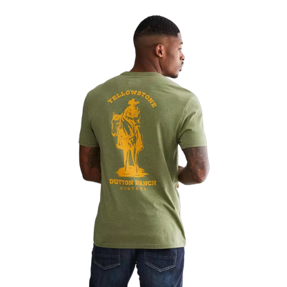 Wrangler Men's Yellowstone Cowboy Green Tee Shirt